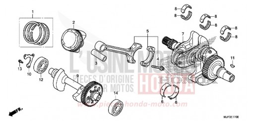 ALBERO MOTORE/PISTONE CTX700AE di 2014